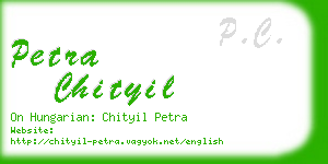 petra chityil business card